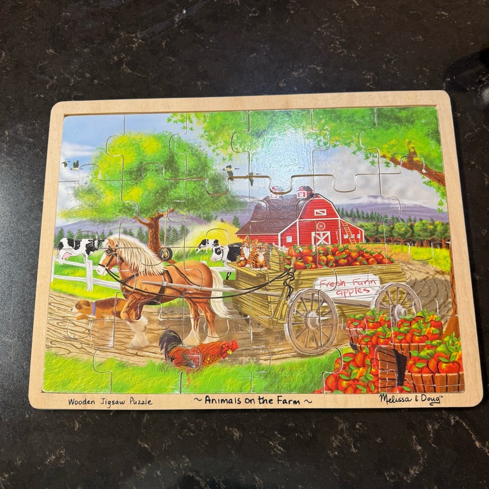 Melissa & Doug Wooden Jigsaw Puzzle - Animals on the Farm